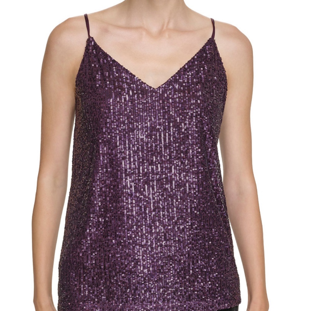 Purple sequins tank top brand new